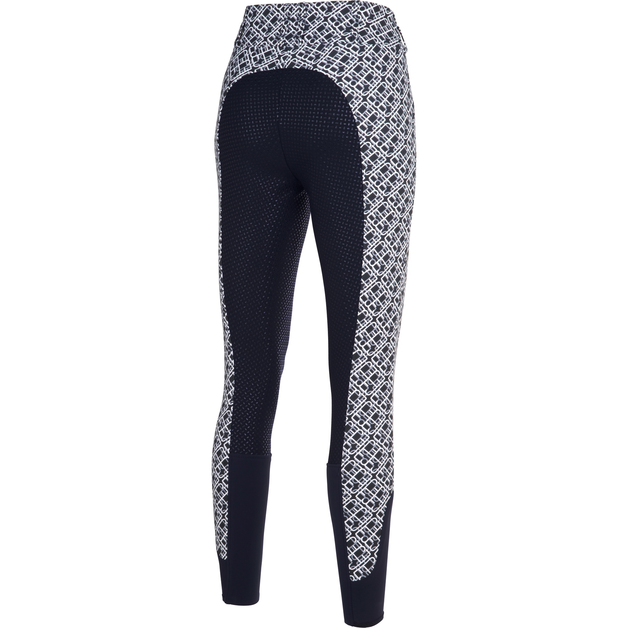 Pikeur Womens Candela Full Seat Grip Print Breeches 141746 406 - Nightblue / Grey / White